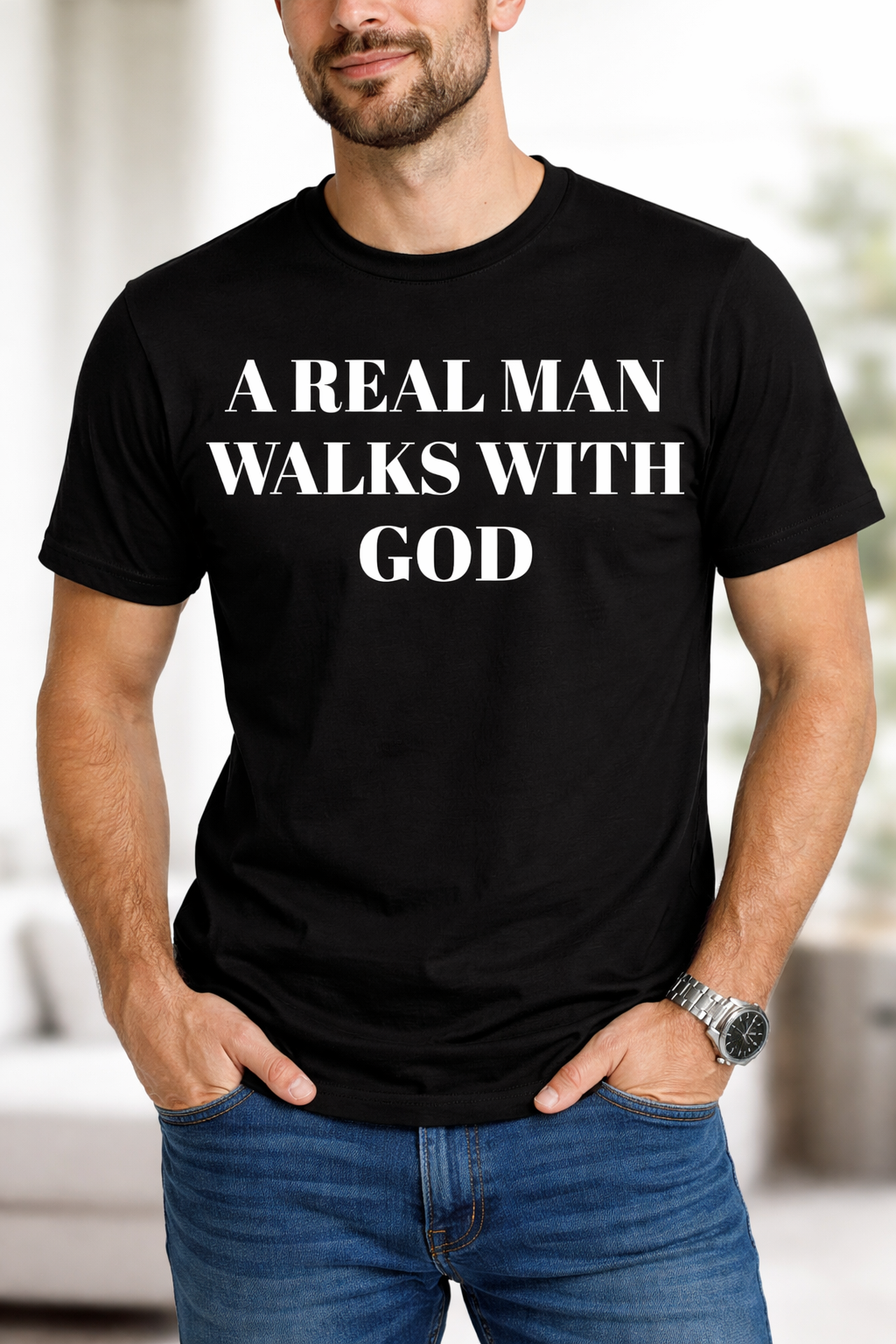 A Real Man Short Sleeve T-Shirts